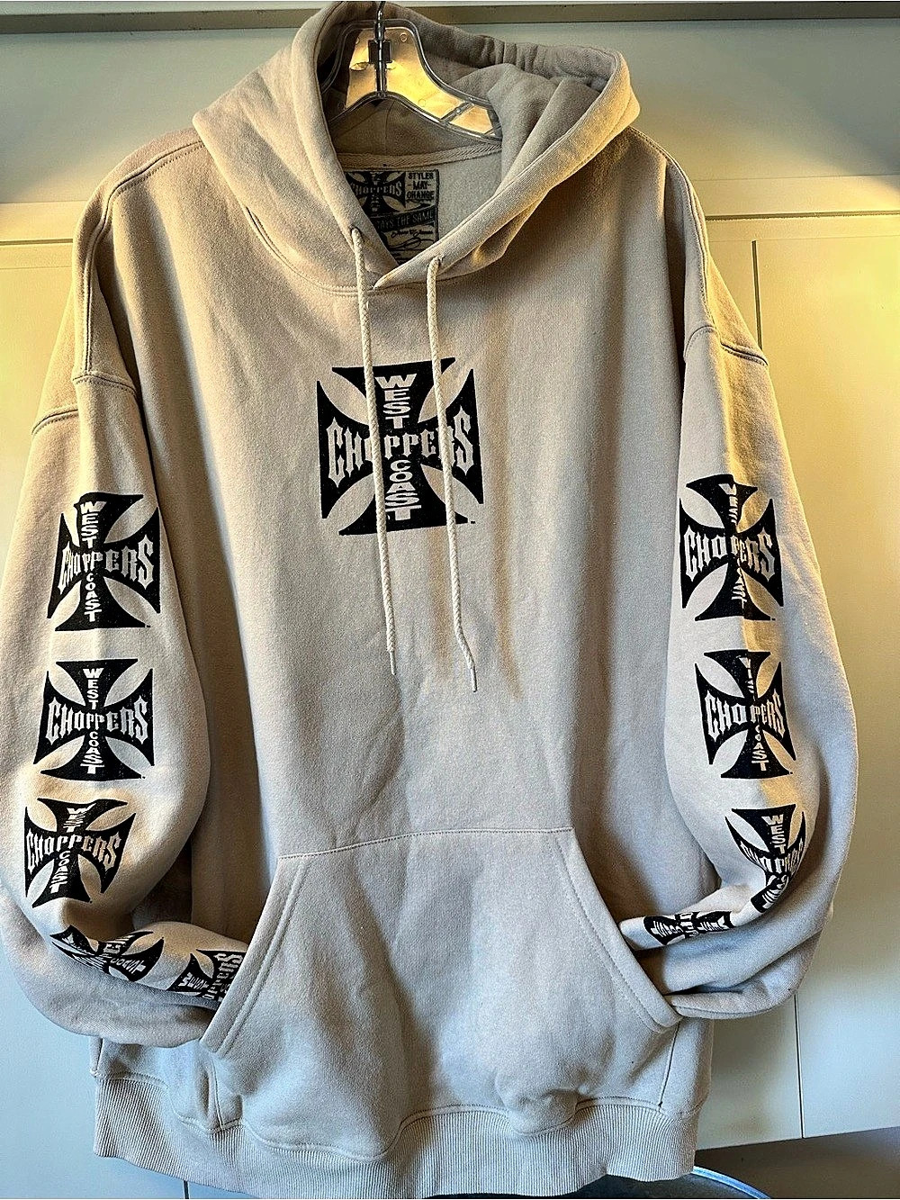 Choppers Long Beach, CA Graphic Hoodie Graphic Hoodie Gray XL